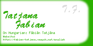 tatjana fabian business card