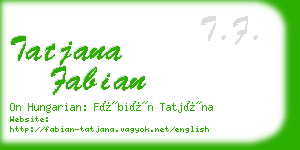 tatjana fabian business card